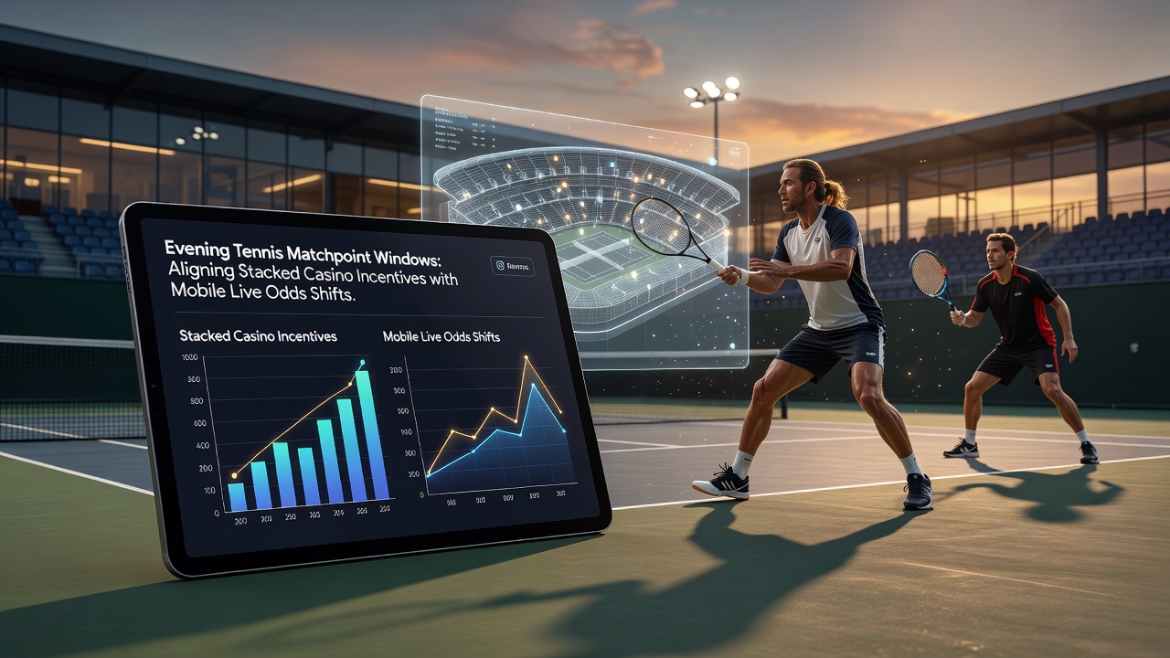 Darstellung von VIP-Wettschichten und Casino-Bonus-Stapeln bei mobilen Tennis-Live-Wetten
